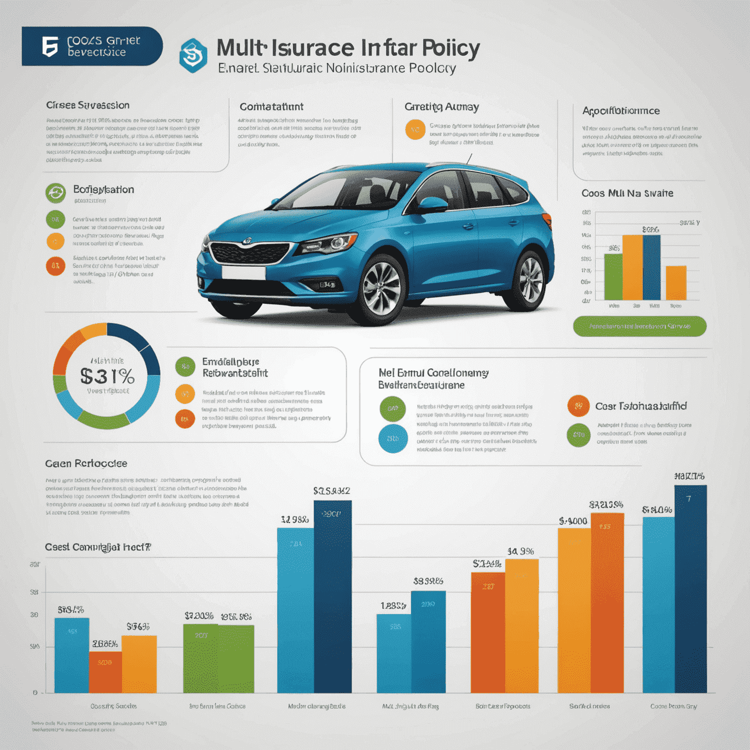 Een grafiek die de kostenbesparingen en extra voordelen van een multi-autoverzekering visualiseert